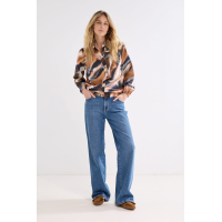 Tramontana Blouse Moody Blue Cascade Print Multi